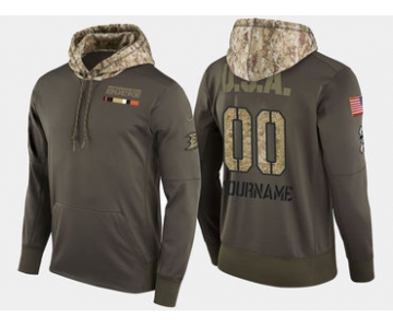 Nike Ducks Men's Customized Olive Salute To Service Pullover Hoodie