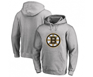 Boston Bruins Gray Men's Customized All Stitched Pullover Hoodie