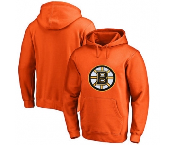 Boston Bruins Orange Men's Customized All Stitched Pullover Hoodie