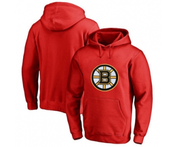 Boston Bruins Red Men's Customized All Stitched Pullover Hoodie