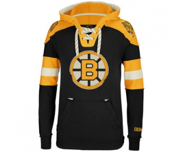 Bruins Black CCM Men's Customized All Stitched Sweatshirt