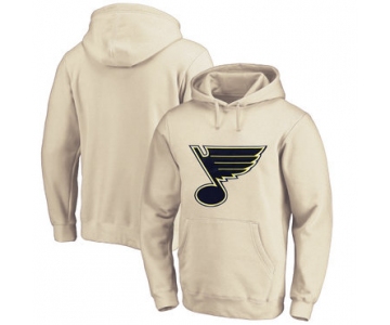 St. Louis Blues Cream Men's Customized All Stitched Pullover Hoodie