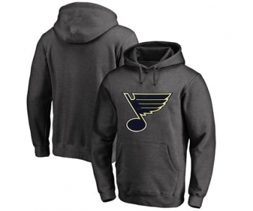 St. Louis Blues Dark Gray Men's Customized All Stitched Pullover Hoodie