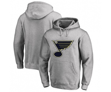 St. Louis Blues Gray Men's Customized All Stitched Pullover Hoodie