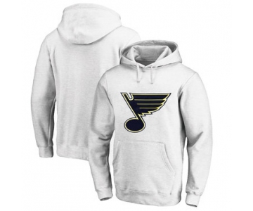 St. Louis Blues White Men's Customized All Stitched Pullover Hoodie