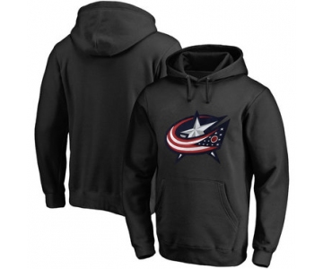 Columbus Blue Jackets Black Men's Customized All Stitched Pullover Hoodie