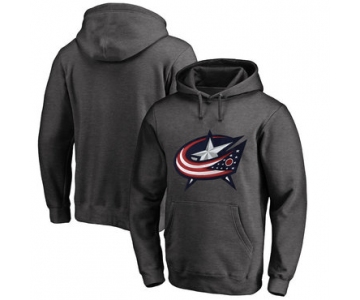 Columbus Blue Jackets Dark Gray Men's Customized All Stitched Pullover Hoodie