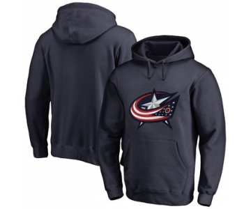 Columbus Blue Jackets Navy Men's Customized All Stitched Pullover Hoodie