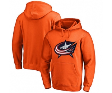 Columbus Blue Jackets Orange Men's Customized All Stitched Pullover Hoodie