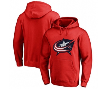 Columbus Blue Jackets Red Men's Customized All Stitched Pullover Hoodie