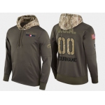 Nike Blue Jackets Men's Customized Olive Salute To Service Pullover Hoodie