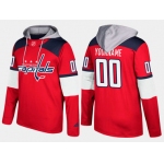 Adidas Capitals Men's Customized Name And Number Red Hoodie
