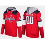 Adidas Capitals Men's Customized Name And Number Red Hoodie