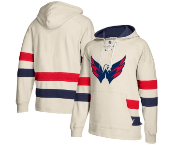 Capitals Cream Men's Customized All Stitched Hooded Sweatshirt