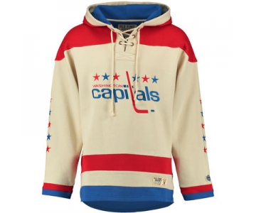 Capitals Cream Men's Customized Hooded Sweatshirt