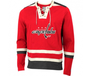 Capitals Red Men's Customized All Stitched Sweatshirt