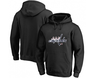 Washington Capitals Black Men's Customized All Stitched Pullover Hoodie