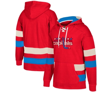 Washington Capitals Red Men's Customized All Stitched Hooded Sweatshirt