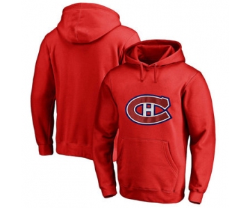 Montreal Canadiens Red Men's Customized All Stitched Pullover Hoodie