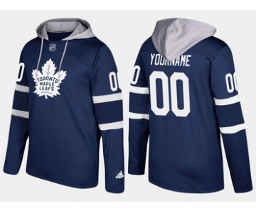 Adidas Maple Leafs Men's Customized Name And Number Royal Hoodie