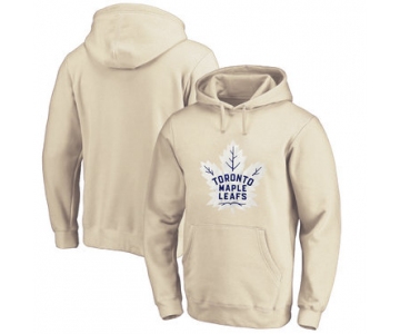 Toronto Maple Leafs Cream Men's Customized All Stitched Pullover Hoodie