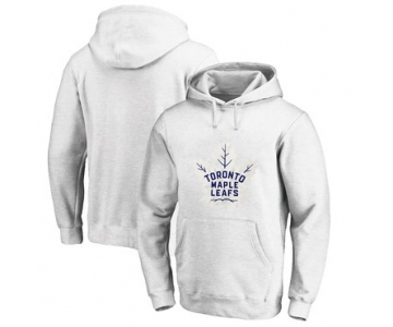 Toronto Maple Leafs White Men's Customized All Stitched Pullover Hoodie