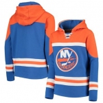 New York Islanders Blue Men's Customized All Stitched Hooded Sweatshirt