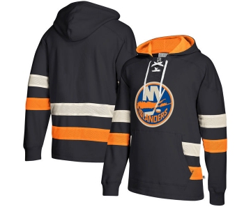 New York Islanders Navy Men's Customized All Stitched Hooded Sweatshirt