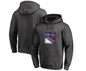 New York Rangers Dark Gray Men's Customized All Stitched Pullover Hoodie