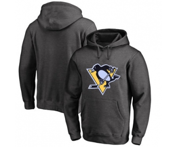 Pittsburgh Penguins Dark Gray Men's Customized All Stitched Pullover Hoodie