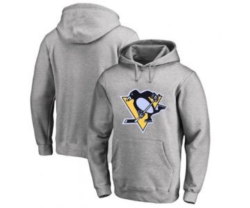 Pittsburgh Penguins Gray Men's Customized All Stitched Pullover Hoodie