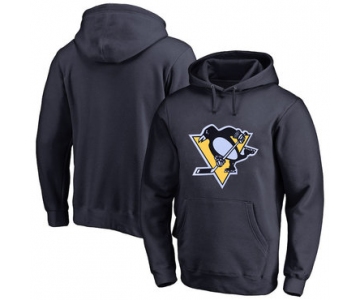 Pittsburgh Penguins Navy Men's Customized All Stitched Pullover Hoodie