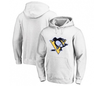 Pittsburgh Penguins White Men's Customized All Stitched Pullover Hoodie