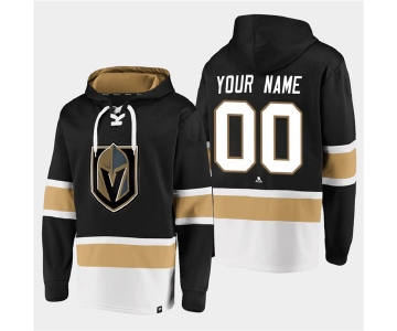 Men's Vegas Golden Knights Active Player Custom Black All Stitched Sweatshirt Hoodie