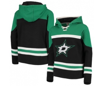 Dallas Stars Black Men's Customized All Stitched Hooded Sweatshirt