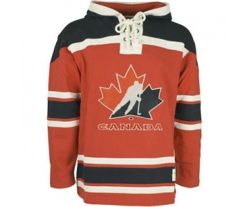 Team Canada Hockey Red Men's Customized Hooded Sweatshirt