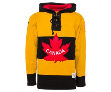 Team Canada Yellow Men's Customized All Stitched Sweatshirt