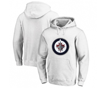 Winnipeg Jets White Men's Customized All Stitched Pullover Hoodie