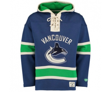 Canucks Blue Men's Customized All Stitched Sweatshirt