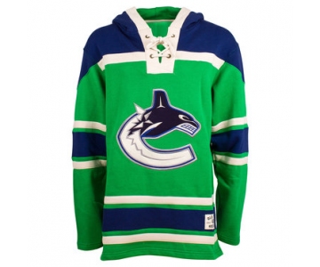 Canucks Green Men's Customized Hooded Sweatshirt