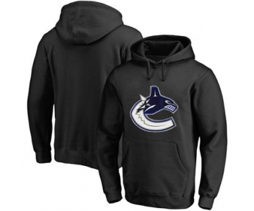 Vancouver Canucks Black Men's Customized All Stitched Pullover Hoodie