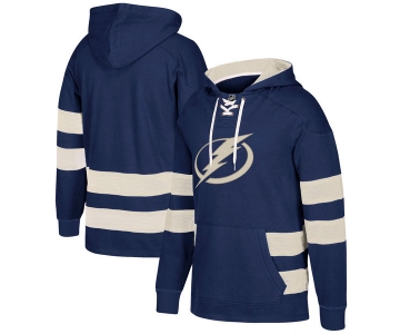 Tampa Bay Lightning Navy Men's Customized All Stitched Hooded Sweatshirt