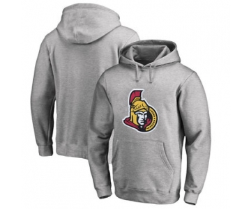 Ottawa Senators Gray Men's Customized All Stitched Pullover Hoodie