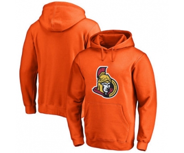 Ottawa Senators Orange Men's Customized All Stitched Pullover Hoodie