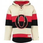 Senators Cream Men's Customized All Stitched Sweatshirt