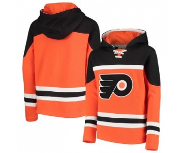 Philadelphia Flyers Orange Men's Customized All Stitched Hooded Sweatshirt