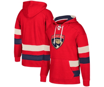 Florida Panthers Red Men's Customized All Stitched Hooded Sweatshirt