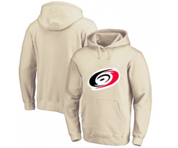 Carolina Hurricanes Cream Men's Customized All Stitched Pullover Hoodie