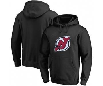 New Jersey Devils Black Men's Customized All Stitched Pullover Hoodie