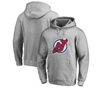 New Jersey Devils Gray Men's Customized All Stitched Pullover Hoodie